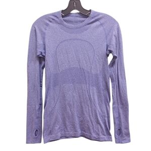 Lululemon Athletica Swiftly Tech Long Sleeve Crew Neck Blue Top Size 6